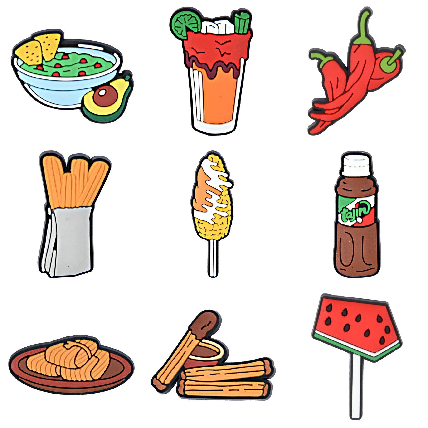 Лидер продаж украшения для обуви с мексиканской едой украшение женской