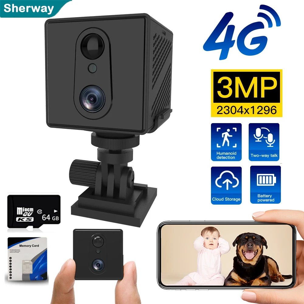 

CB75 Mini Wifi HD 1080P Home Camera Vstarcam 4G IPTV Safe Outdoor infrared Night Vision Wifi 256GB Video 3MP Surveillance Camera