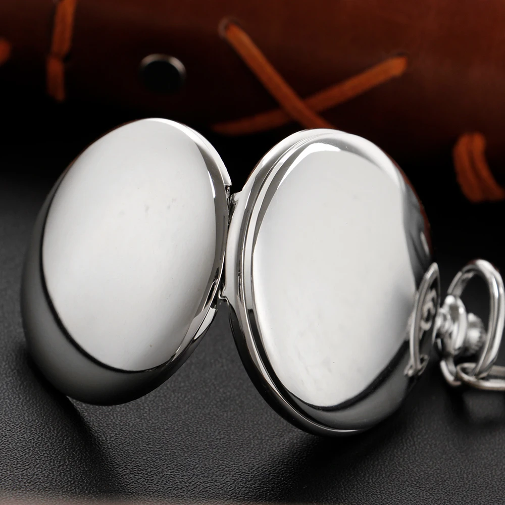 Fashionable Two Sided Reflective Mechanical Pocket Watch High Quality Unisex Necklace Timing Pendant Men's and Women's PJX001