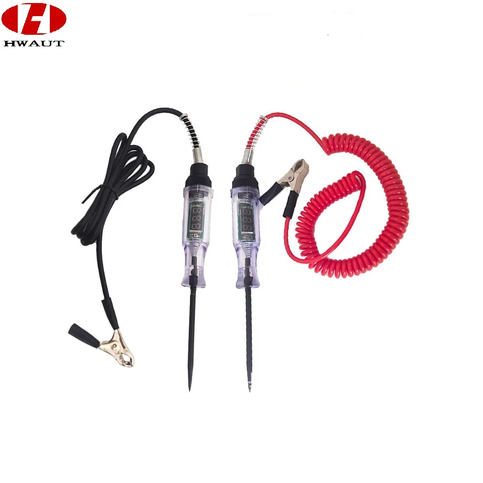 

DC 6V 12V 24V Car Truck Voltage Circuit Tester Digital Display Long Probe Pen Light Bulb Automobile Diagnostic Tools Auto Repair