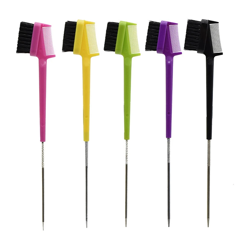 

Double-sided Edge Eyebrow Brush Stainless Steel Rat Tail Beautician Facial Care Comb Professional Home&Salon Beauty Makeup Tool