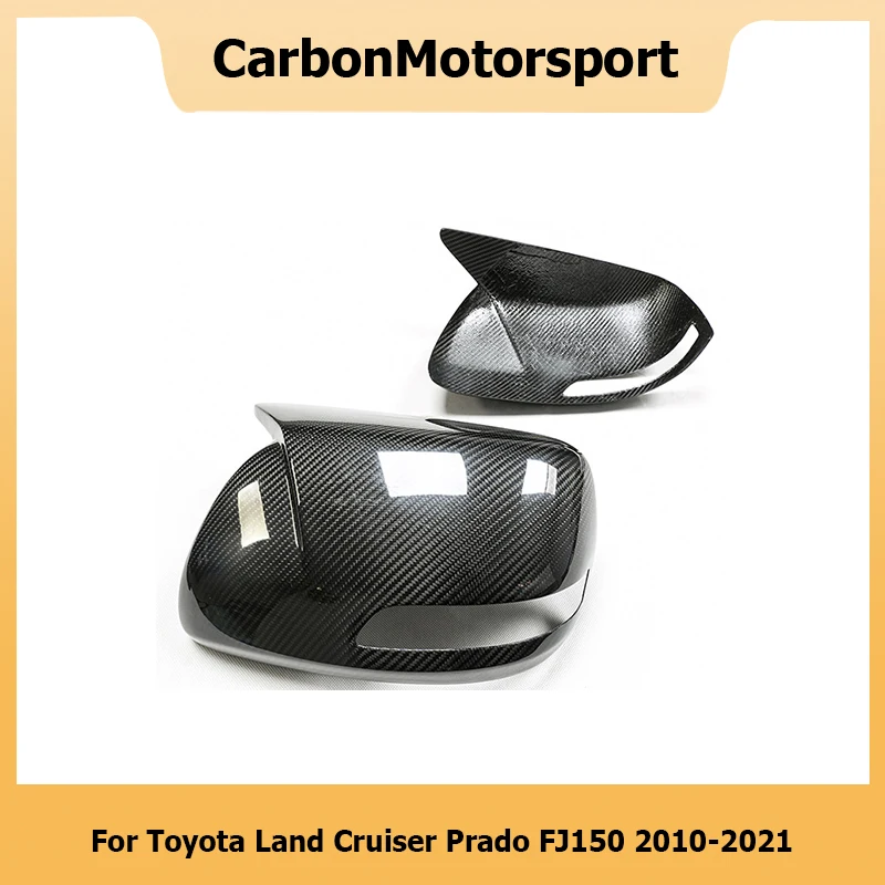 Фото Декоративные крышки зеркал для Toyota Land Cruiser Prado FJ150 10 11 12 13 14 15 16 17 18 19 20 21 Накладка зеркал из настоящего углеродного волокна №1
