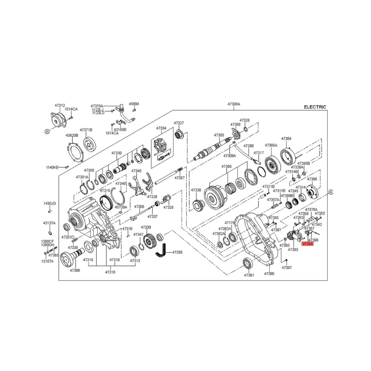 

47354-H1000 Car Transmission Speed Sensor Assembly for Hyundai Kia Terracan Sorento 2001-2006 Engine Garbox Speed Sensor