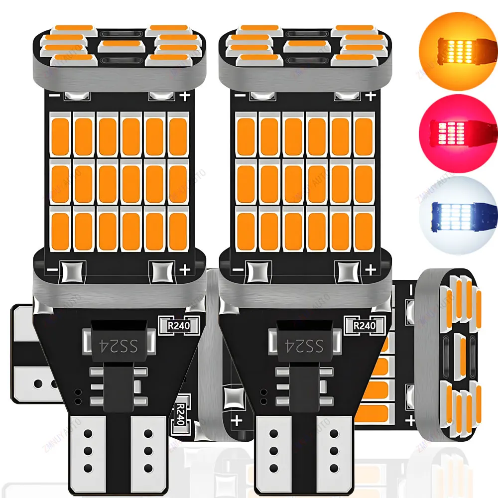 

2 шт./1 шт. Canbus T15 W16W 921 912 T16 902 светодиодные лампы 45 шт. 4014SMD Супер яркий 3000LM автомобильный фонарь заднего хода 6000K Белый 12 В