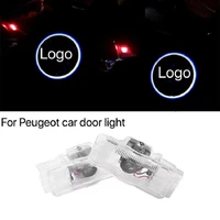 2x led car door welcome light laser logo projector decorative accessories for peugeot 307 rcz 508 408 206 306 207 406 5008 607