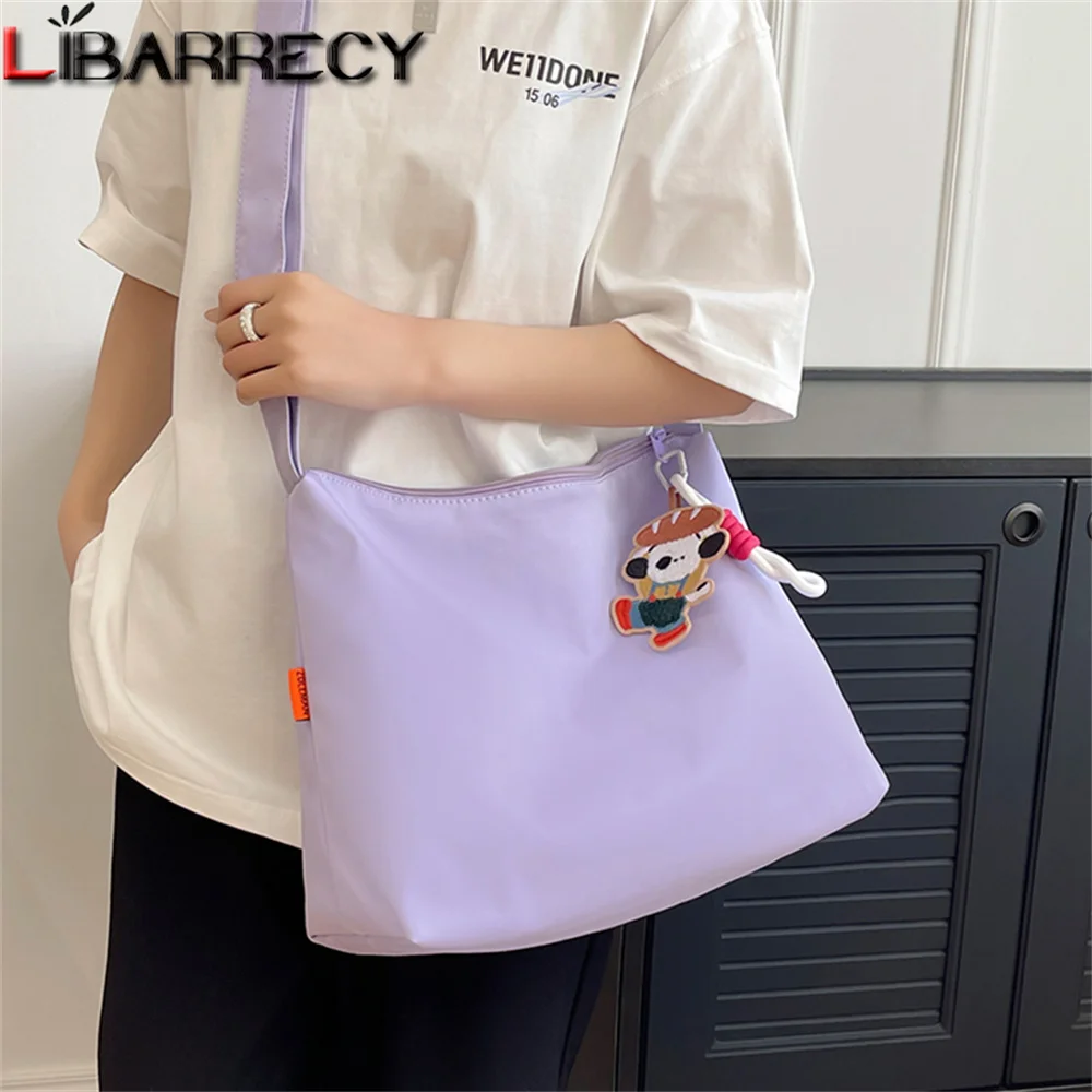 

Large-capacity Solid Color Ladies Shoulder Bag Fashion 2023 New Student Bag Quality Nylon Women Crossbody Bags Bolsos De Mujer