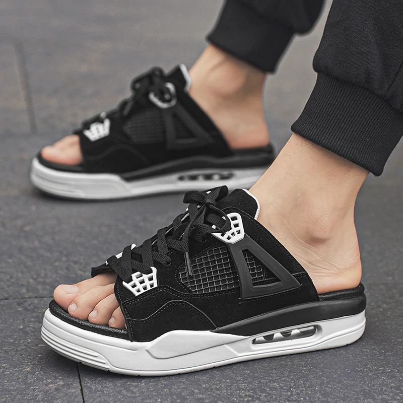 Шлепанцы мужские из ЭВА мягкие сандалии для улицы и пляжа Нескользящие плотные