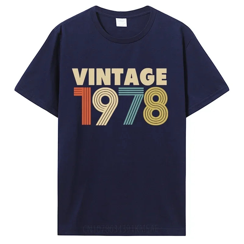 Мужские Винтажные рубашки 1978 модные 40-е verjaardagsgift футболка 80-х мужские хлопковые