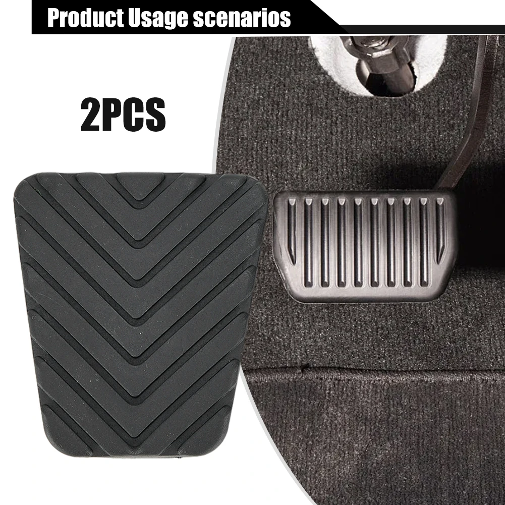 2pcs Rubber Pedal Pad Clutch Brake Pedals Rubber Pad Cover 3