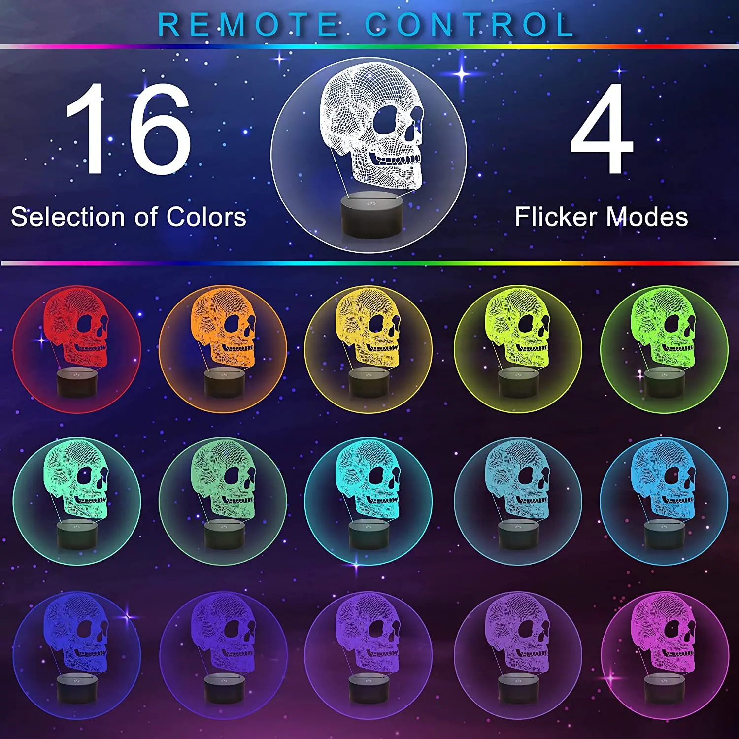 Ночсветильник в виде черепа для детей светодиодсветодиодный Настольная лампа с