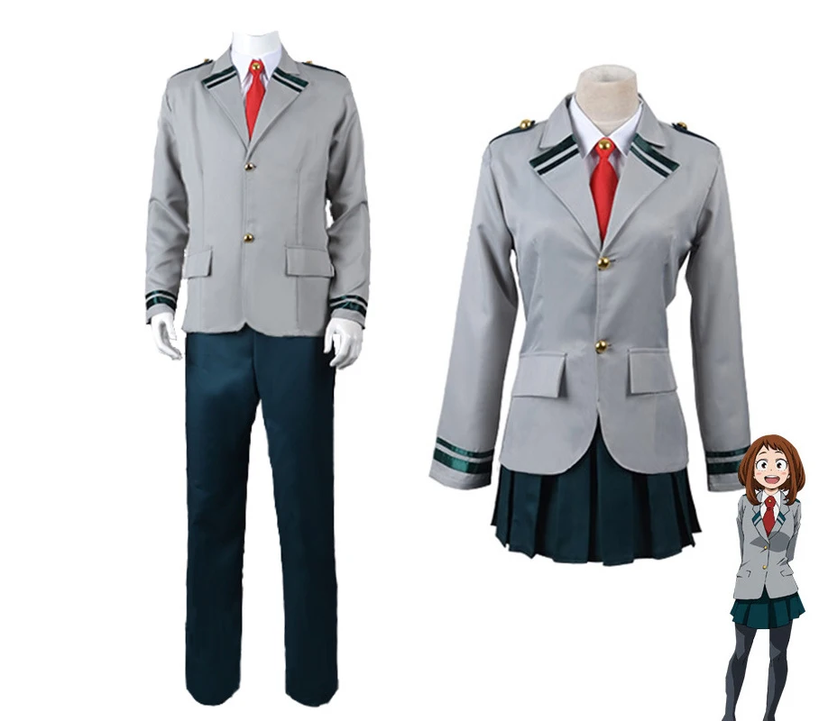 

Костюм для косплея моя геройская академия, костюм мидория изюку, бакугу, катсуки, очако урарака, школьная форма, Комплект аниме-костюма