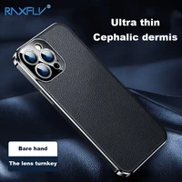 raxfly plating pattern leather case for iphone 13 pro max 13 mini 13 pro 12 pro max 12 11pro max 11 ultra thin back cover shell