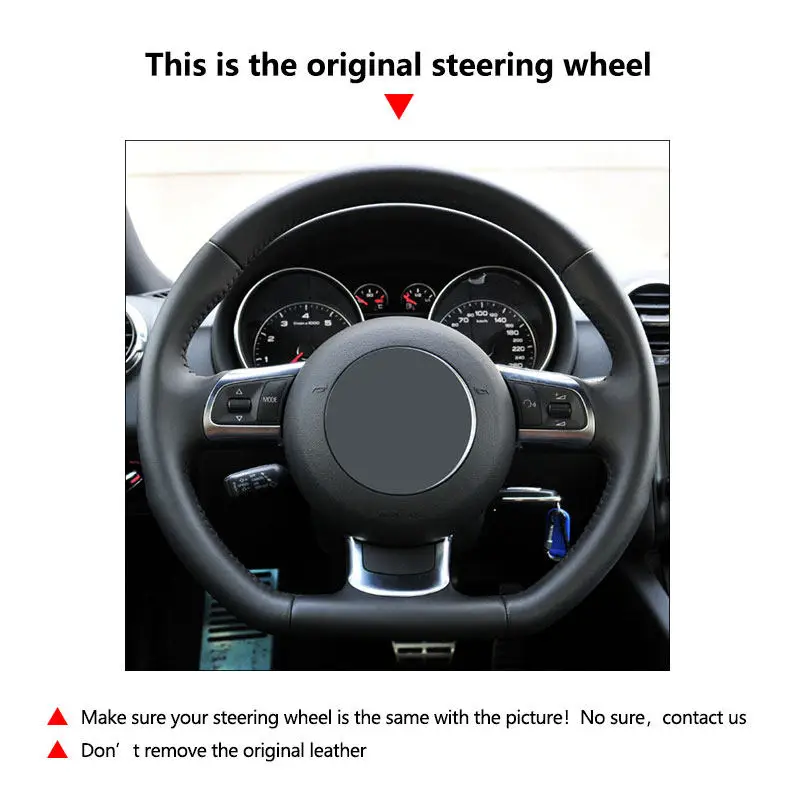 Перфорированный кожаный чехол на руль автомобиля из микрофибры защитная