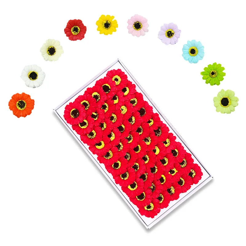 

50pcs/lot Soap Small daisies Flower Soap Scented daisy Flower DIY Gifts For Valentine's Day Wedding Party Mother's Father's Day