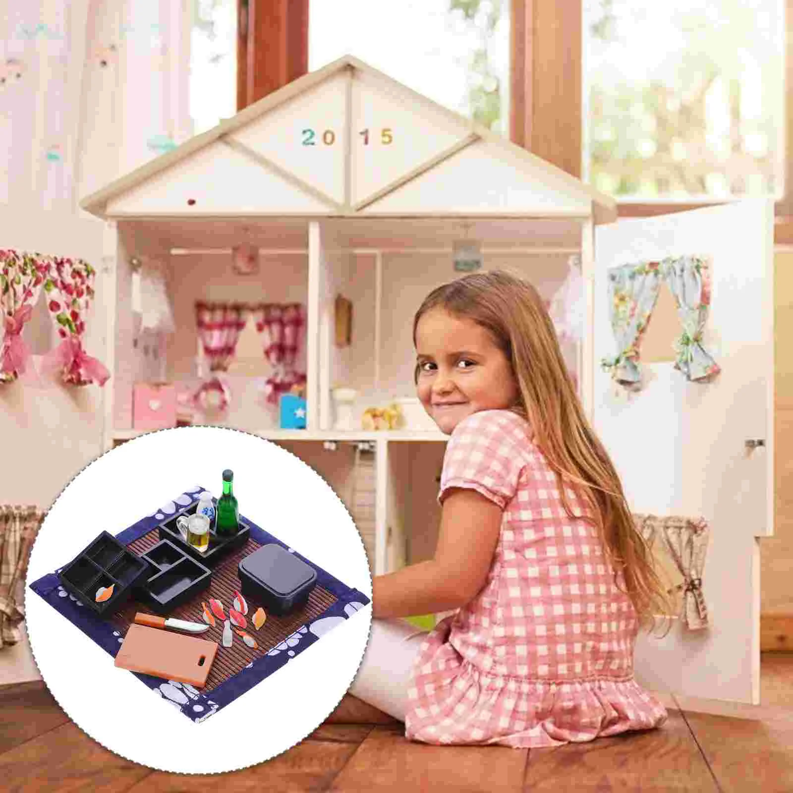 

10pcs 1:12/1:6 Scale Miniature Surrounding Scenes Bento Plate Mat Parts