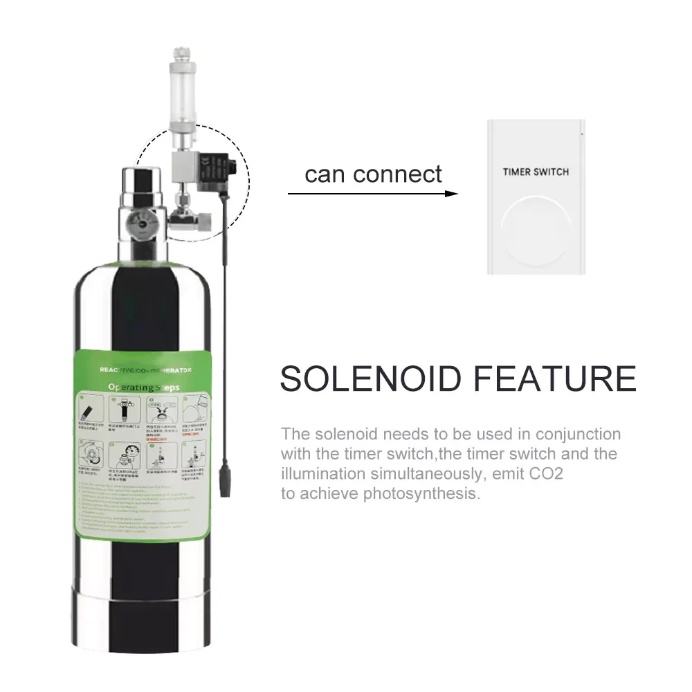 

Комплект профессиональной системы генератора Co2 для аквариума, система генератора цилиндров Co2 с соленоидным клапаном, пузырьковый диффузо...