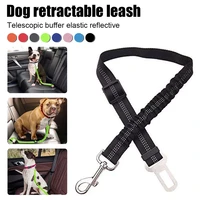pet supplies dog cat safety belt car seat belt adjustable harness leash nylon collar leash travel clip for small medium dogs