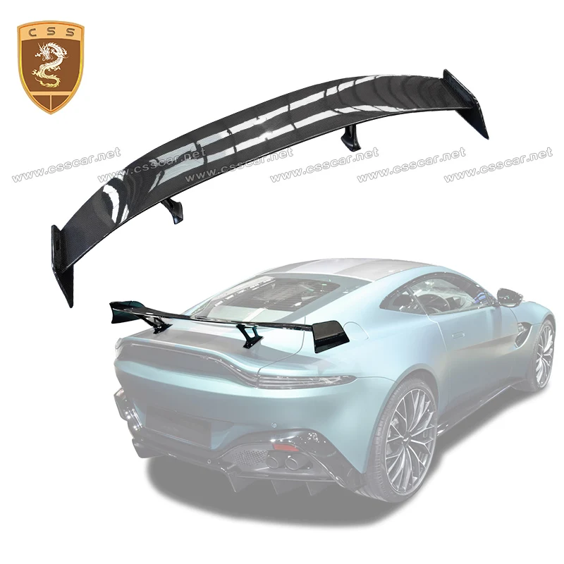 

CSSYL NEW Dry carbon fiber rear wing spoiler For 2020-2023 Aston Martin Vantage Refit F1 style high tail wing car trunk spoilers