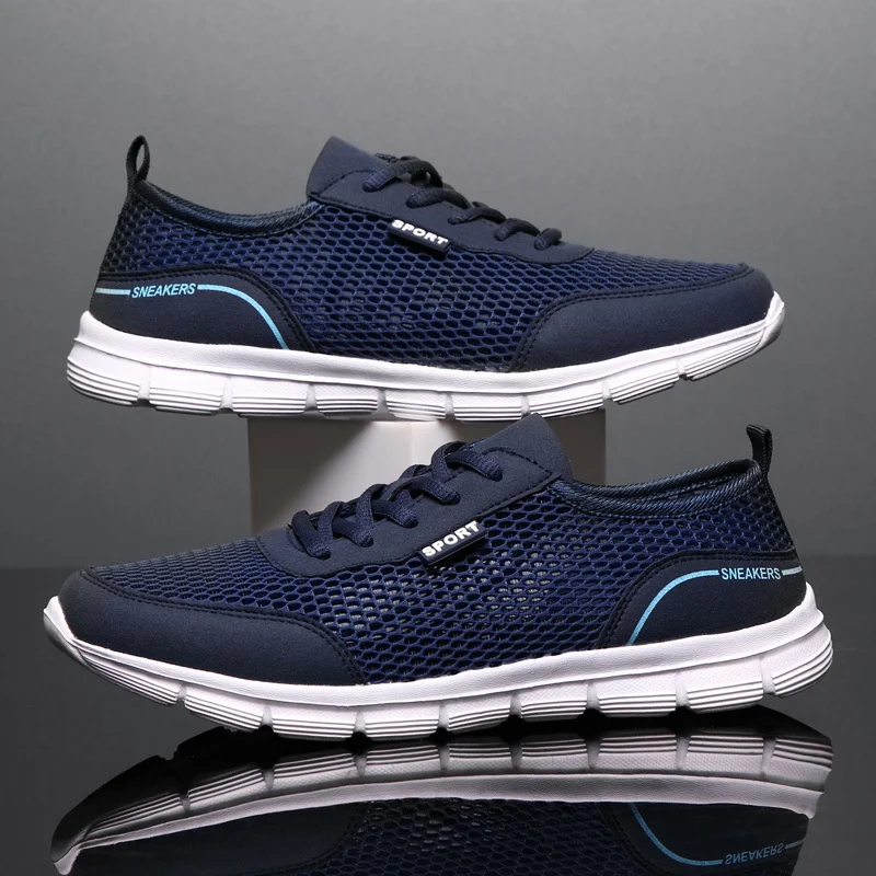 

Мужские легкие кроссовки, дышащие сетчатые, для ходьбы, тенниса, Новинка лета 2022