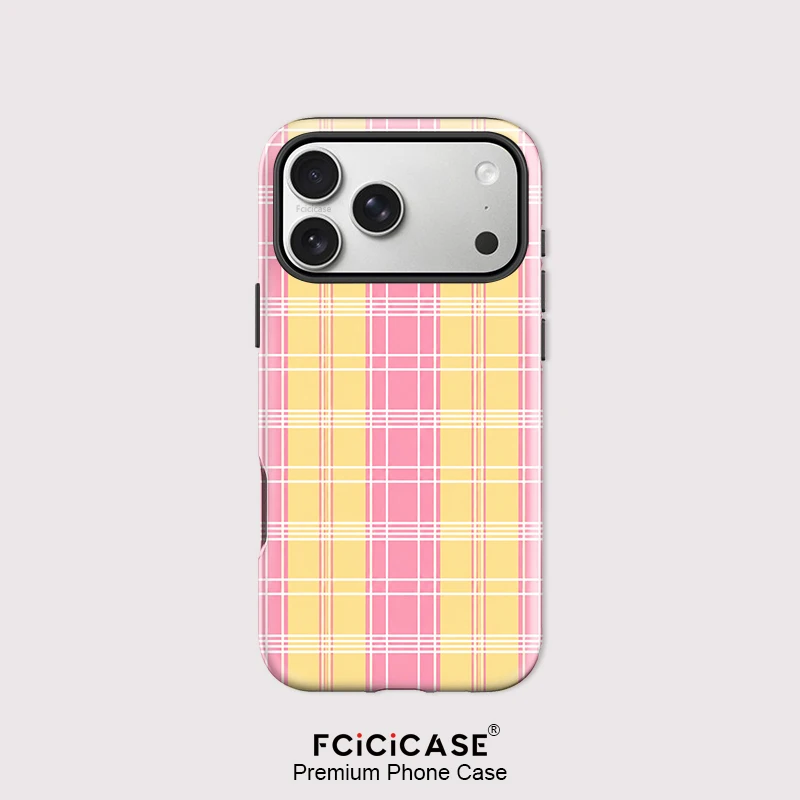 Фото Магнитный чехол Fcicicase 2-в-1 для iPhone 17 Air 16 15 14 13 11 12 Pro Max Plus с акриловым сетчатым узором, совместимый с MagSafe №1