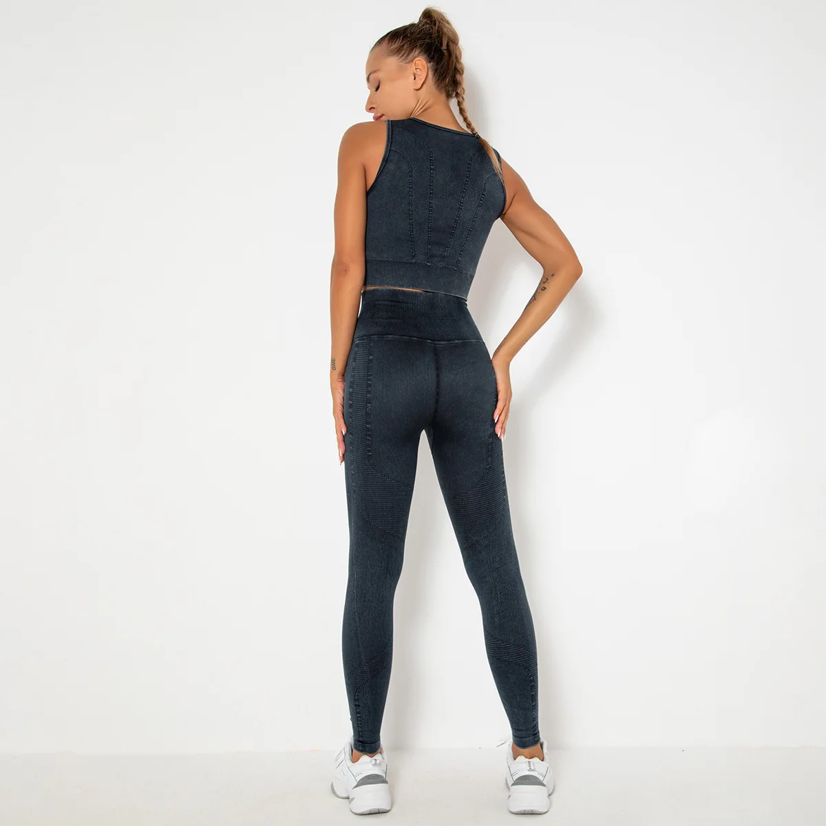 1/2/3 Pieces Yoga Set  Long Sleeve Crop Top Tights Leggings Gym Set Women Sports Bra Fitness Running Workout Clothes for Women