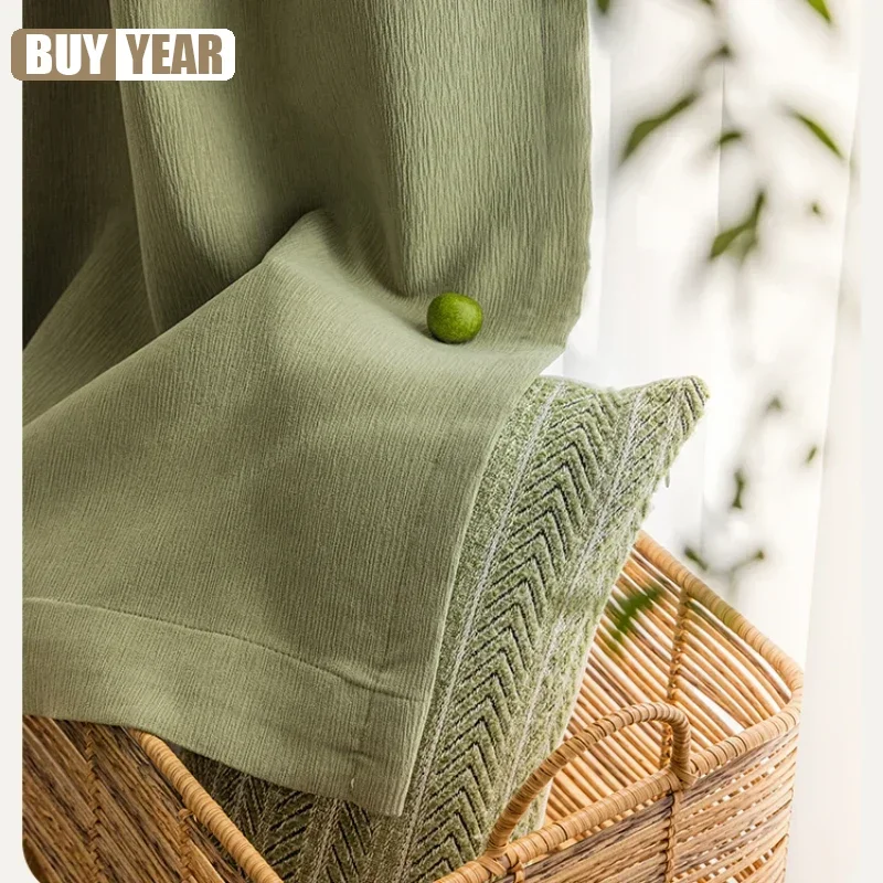 Шенильные фланелевые минималистичные шторы для гостиной столовой спальни