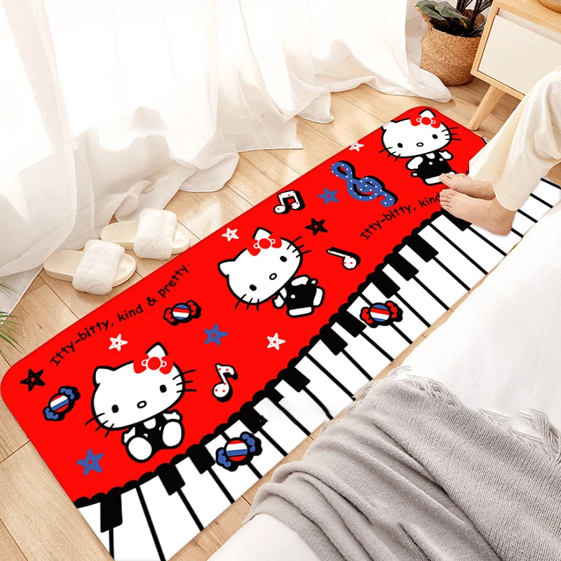 45x120cm holle kitty floor mat fare velvet memory cotton childrens cartoon carpet absorbent footmat bathroom non slip carpet free global shipping