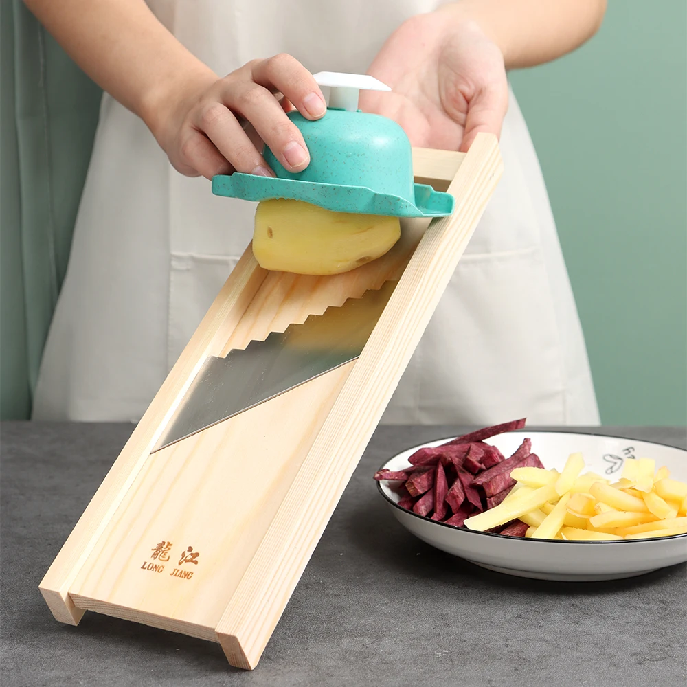 

Frying Potato Knife French Fries Cutter Vegetable Tools Stainless Steel Slicer Fry Fruit Chip Gadget Wavy Cutting Salad Gadgets