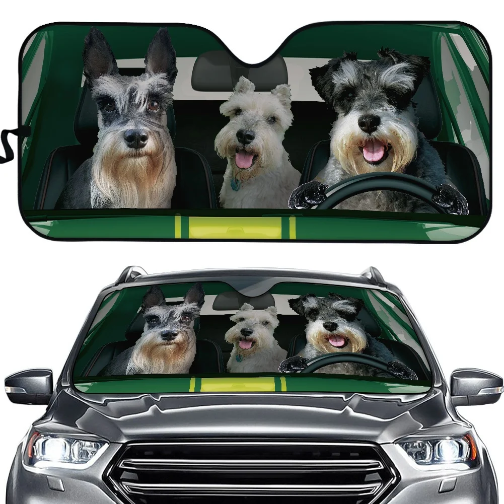 

Забавный козырек для автомобильного интерьера с дизайном собаки, высококачественный козырек шнауцера для вождения собак, летняя 3d-защита от УФ лучей, солнцезащитный козырек на переднее стекло
