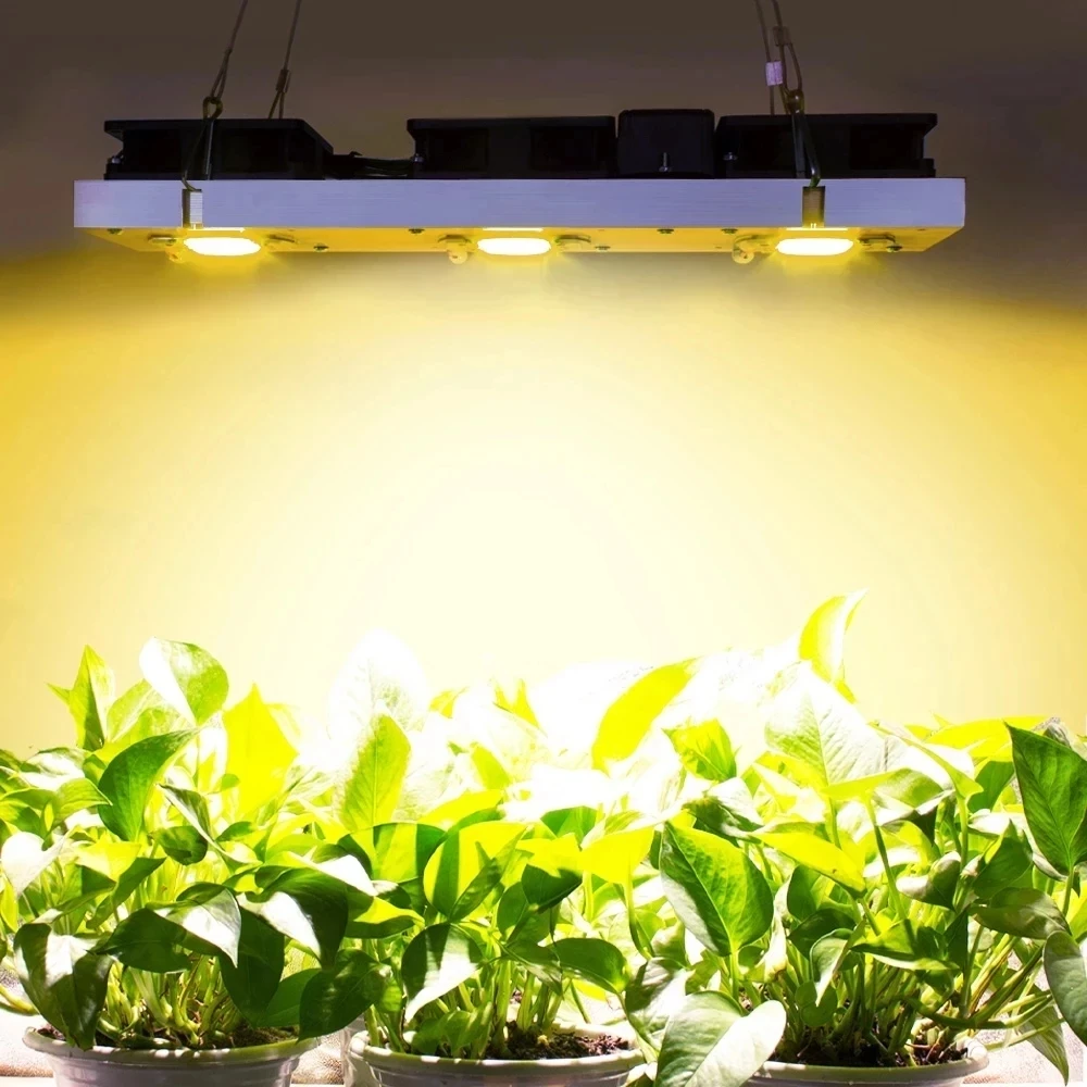 LED Grow Light Full Spectrum 300W 3000-5000K COB High Luminous Efficiency for Indoor Hydroponic Greenhouse Plant Growth Lighting