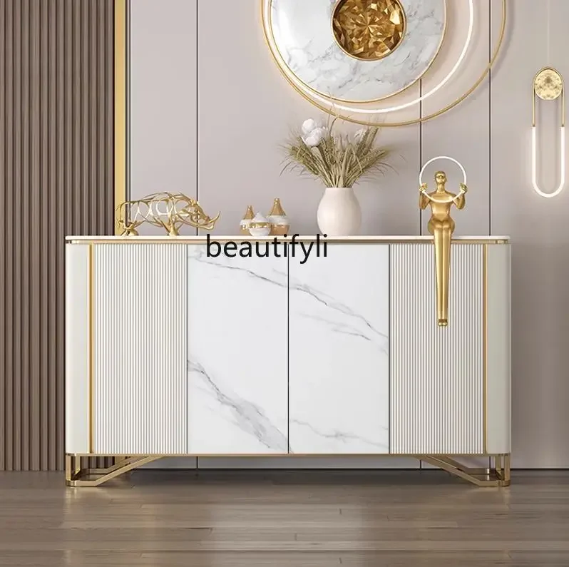 Доступный роскошный стильный входной шкаф из массива дерева шкафчик для