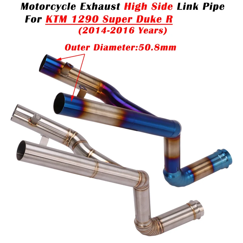 

Slip On For KTM 1290 Super Duke R 2014 2015 20216 Motorcycle Exhaust Escape Modified Double Muffler High Side Middle Link Pipe