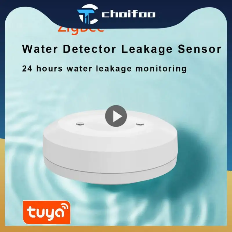 

Water Leak Detector App Remote Monitoring Tuya Water Immersion Sensor Water Linkage Alarm Real-time Detection Flood Sensor