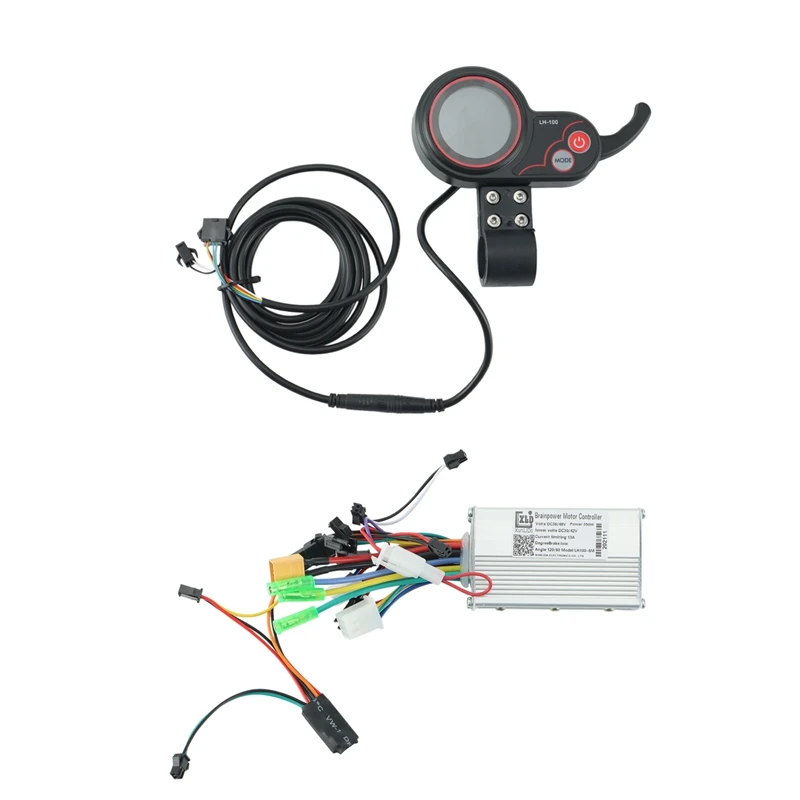 

36V 48V 250W 350W Electric Scooter Bicycles Motor Controller Intelligent Brushless Motor Controller+Instrument Display