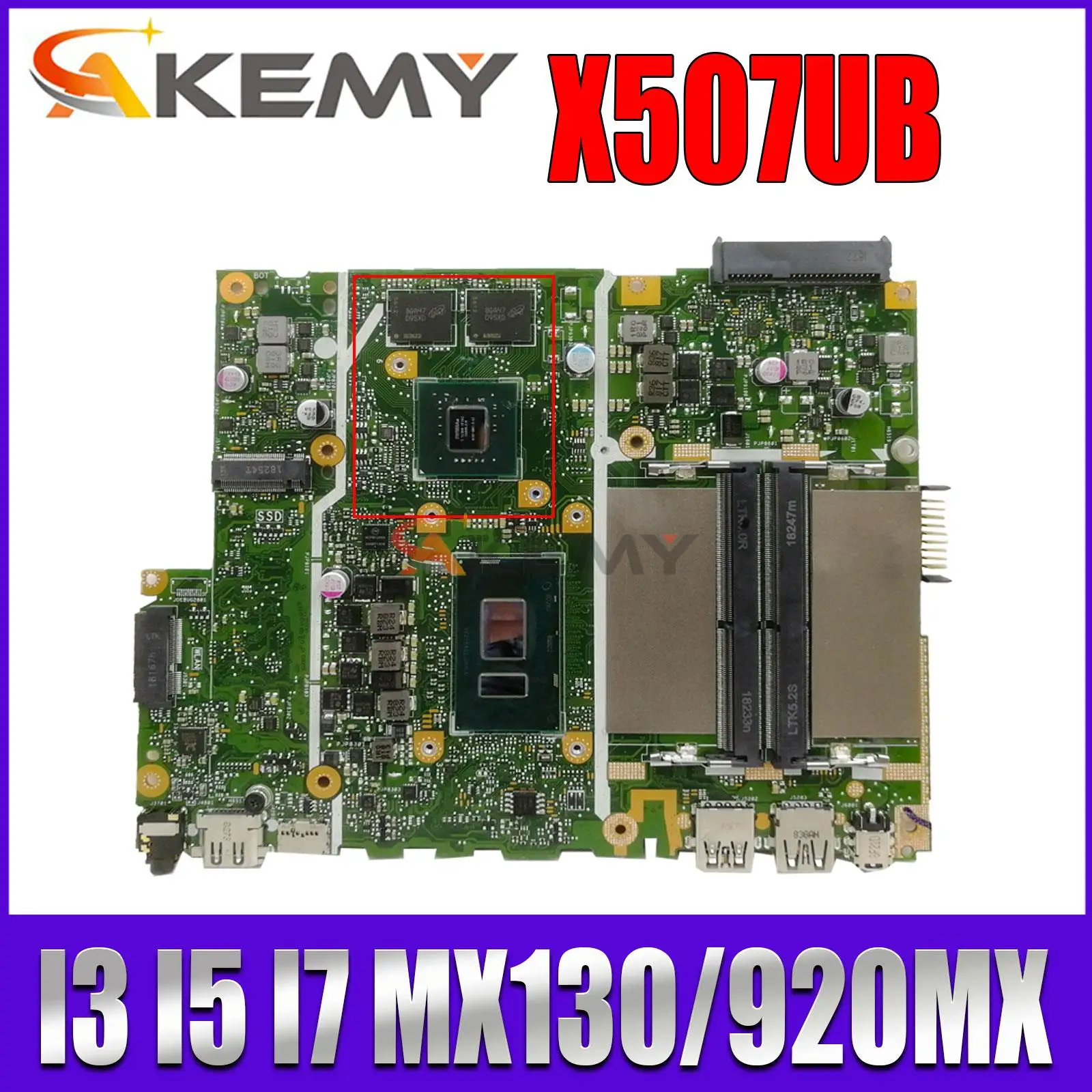 

X507UB Mainboard For ASUS X507UBR X507UF A507UB F507UB R507UB A507UF Y5000UB Laptop Motherboard I3 I5 I7 6th/7th/8th