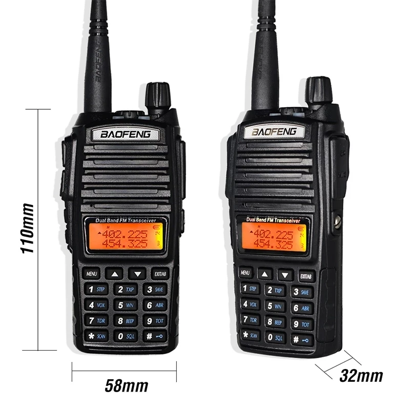Baofeng UV82 Ham Radio Real 8W High Power Walkie Talkie VHF UHF Dual Band Portable Radio Two-way Radio UV-82 FM Transceiver