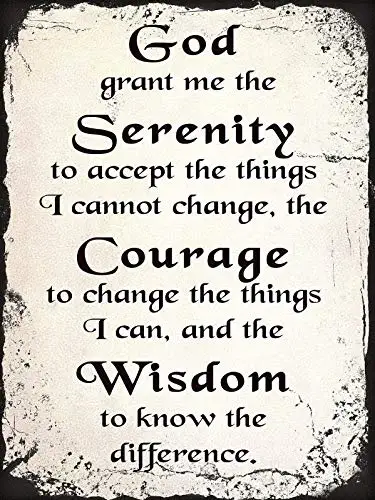 

God Grant Me Serenity Wall Poster Tin Sign Vintage BBQ Restaurant Dinner Room Cafe Shop Decor