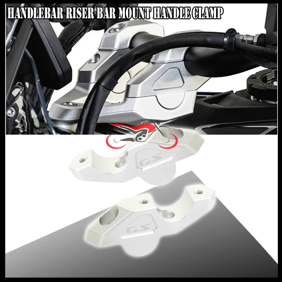 

Мотоциклетный серебристый комплект зажимов для руля с ЧПУ для BMW R1300 GS R1300gs R1300GSA R1300GS Adventure 2023-2025