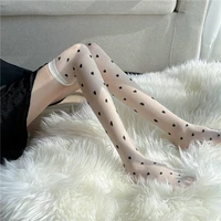 popular stockings printing love over the knee stockings womens black white sexy long high hosiery summer pantyhose dropshipping