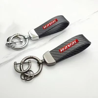 leather car key chain 360 degree rotating horseshoe rings for haval f7 jolion f7x h6 h9 h6 car accessories