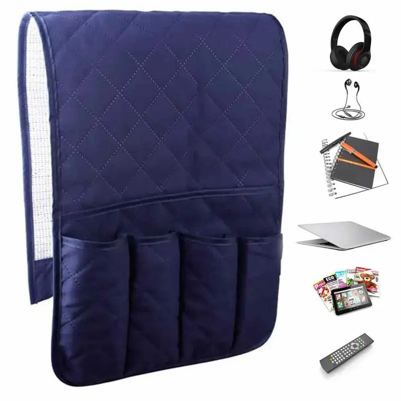 

Sofa Armrest Organizer Anti-slip Bedside Bag Bed Sofa Side Pouch Cup Holder Tray With Storage Pocket Armrest Sundries Management