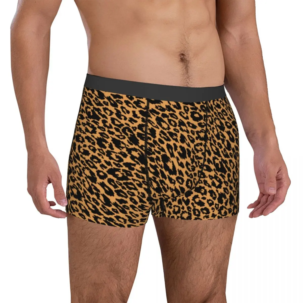 

Classic Leopard Underwear Trendy Animal Print Man Underpants Sublimation Breathable Boxershorts High Quality Shorts Briefs