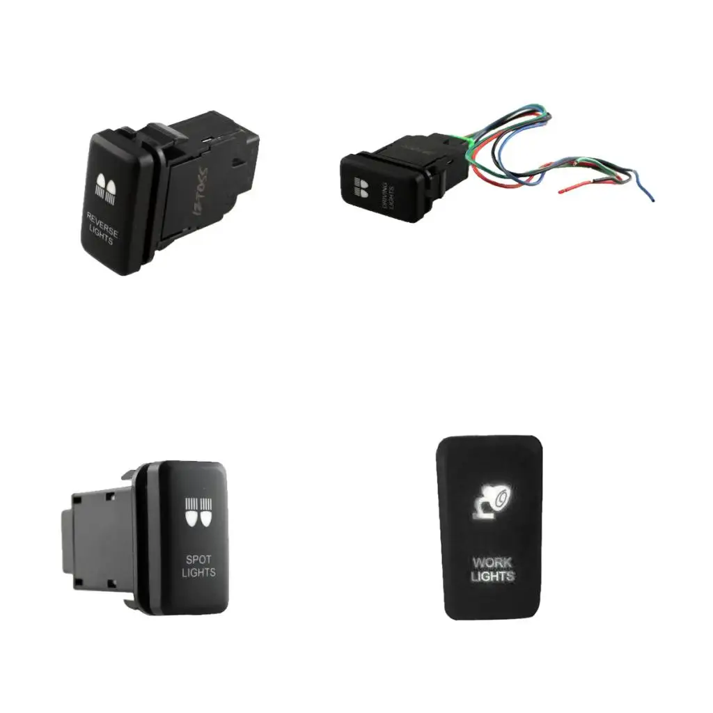 

4 шт. водонепроницаемый кнопосветильник переключатель для дальнего света