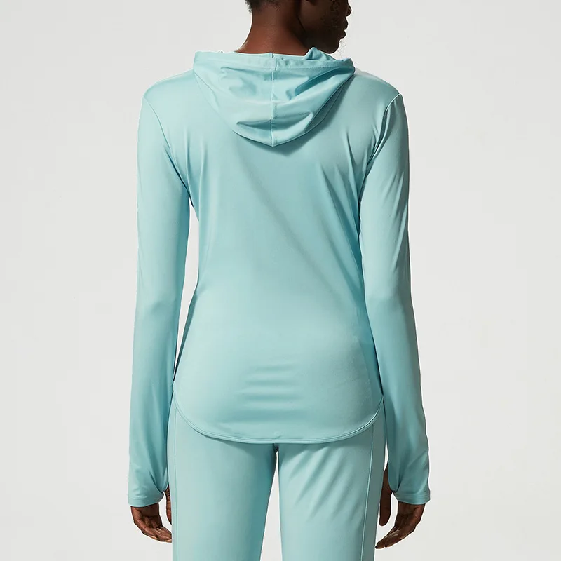 Antibom Yoga Clothing Jacket Women's Thin Section Long-sleeved Fitness Coats Running Breathable Quick-drying Sportswear Top