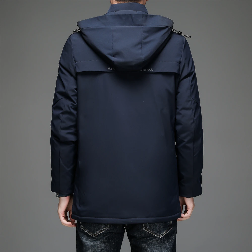 COODRONY Brand Hooded Long Jacket 90% White Duck Down Coat Men Clothing Winter Business Casual Windbreaker Overcoat Parkas Z8163