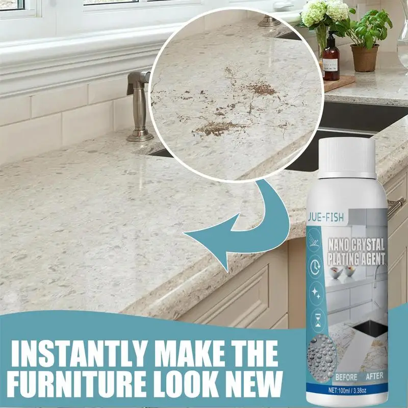 

Granite Cleaner 100ml Stone Worktop Cleaner Natural Kitchen Countertop & Work Surfaces Cleanser for Daily Cleaning Grimes Food