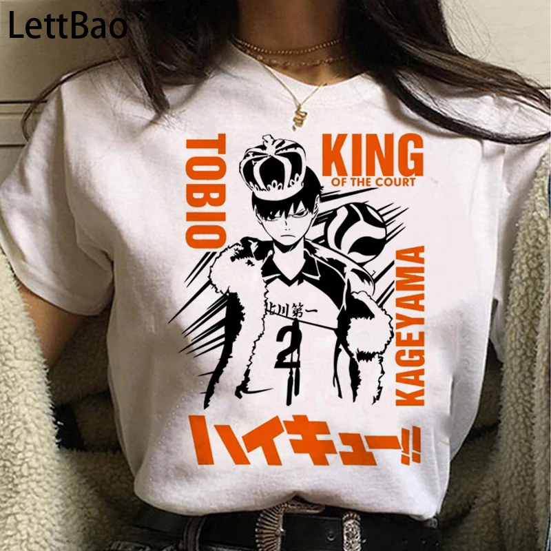 

Haikyuu футболки с аниме рисунком Oya женская футболка Kuroo японская футболка Bokuto манга Shoyo волейбол мультяшная летняя футболка с коротким рукаво...
