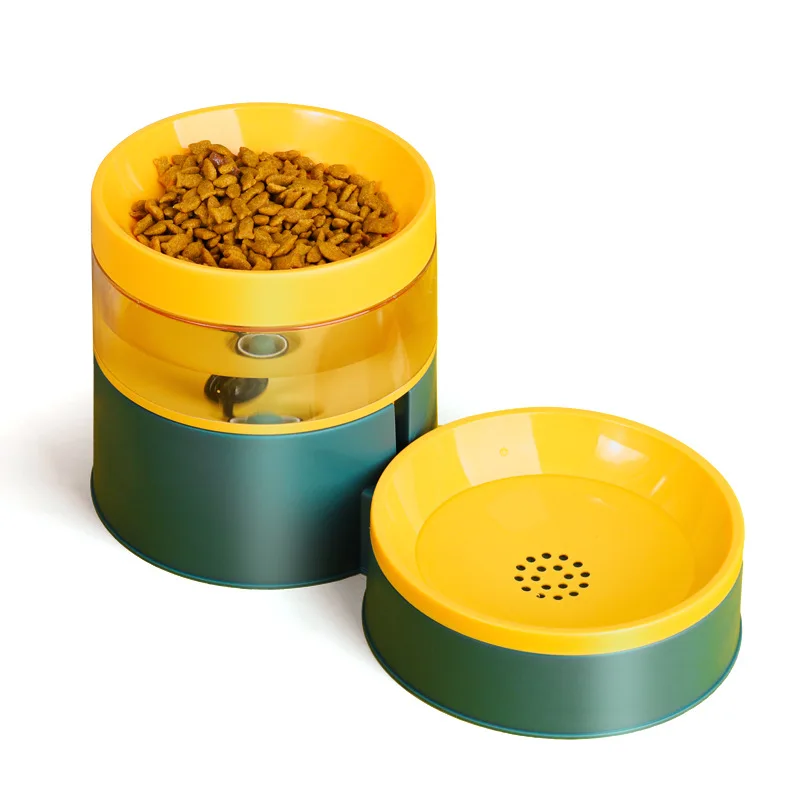 

New Product Fashion Pet Supplies Cat Automatic Feeder Water Dispenser Cat Bowl PP Durable High Bowl Neck Guard Dog Food Bowl