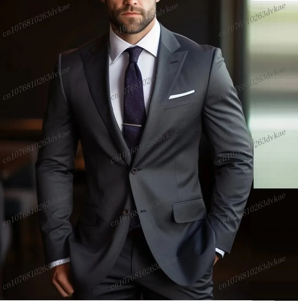 Новый коричневый деловой костюм мужские смокинги жених выпускной свадебная