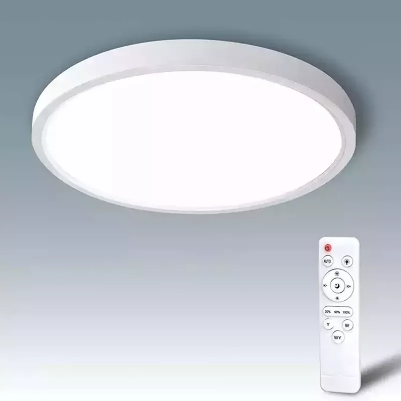 

NEW2023 Remote Control Dimmable LED Ceiling Light 32w 4500lm IP40 Waterproof Slim Surface Flush Mount Modern Smart Lighting Fix